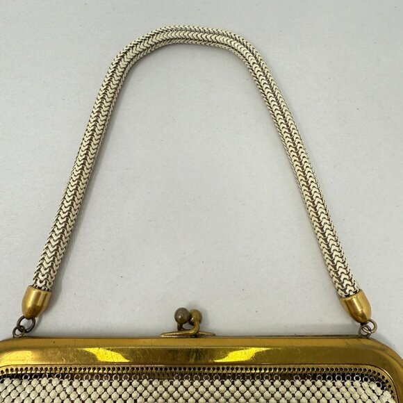 Whiting & Davis Co Mesh Bag USA Made Art Deco Vintage Kiss Lock Top Closure‎ - Picture 2 of 16